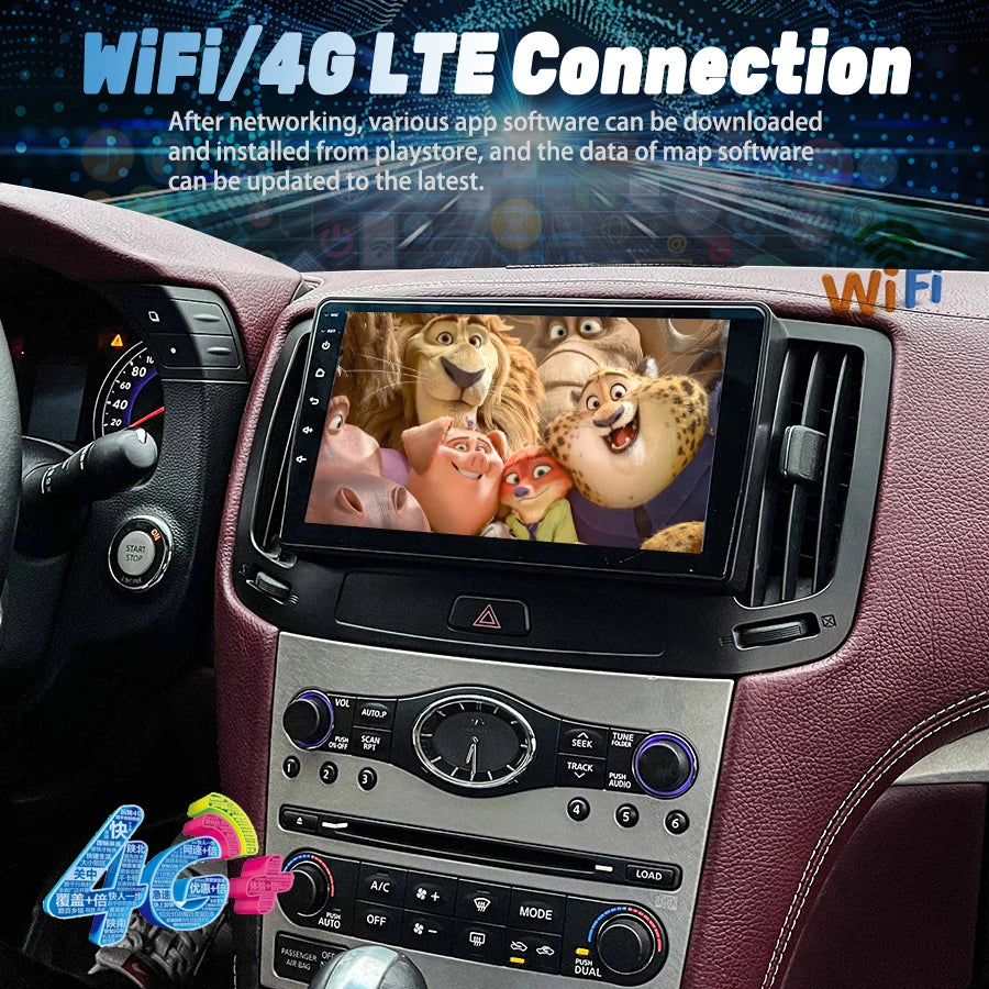 Yes Car Radio 9‘’ For Infiniti G25 G35 G37 2004-2013  Android 15 GPS Navigation Auto Stereo Multimedia Player Head Unit CarPlay