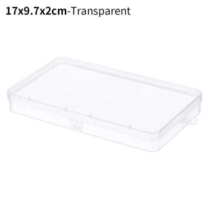 1Pcs Plastic Transparent Storage Box Small Items Sundries Jewelry Organizer Case Beads Container Pill Chip Box Tools Accessories