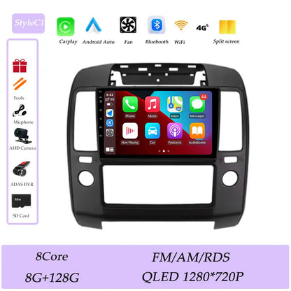 GPS Navigation for Nissan Navara 2006 - 2012 CarPlay Car Radio Video Audio Multimedia Player DSP Stereo Bluetooth  QLED Screen