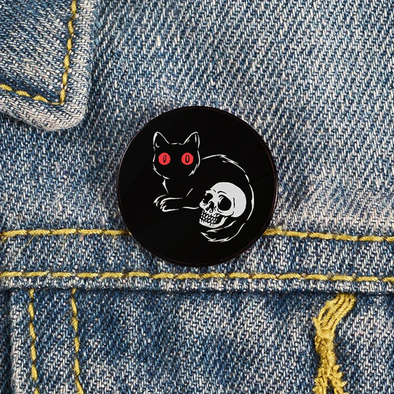 Lapel teacher tote Bag backpacks Badge Cartoon gift Pines Brooch for women Non Binary Pride cat Pins Custom cute Pines Shirt