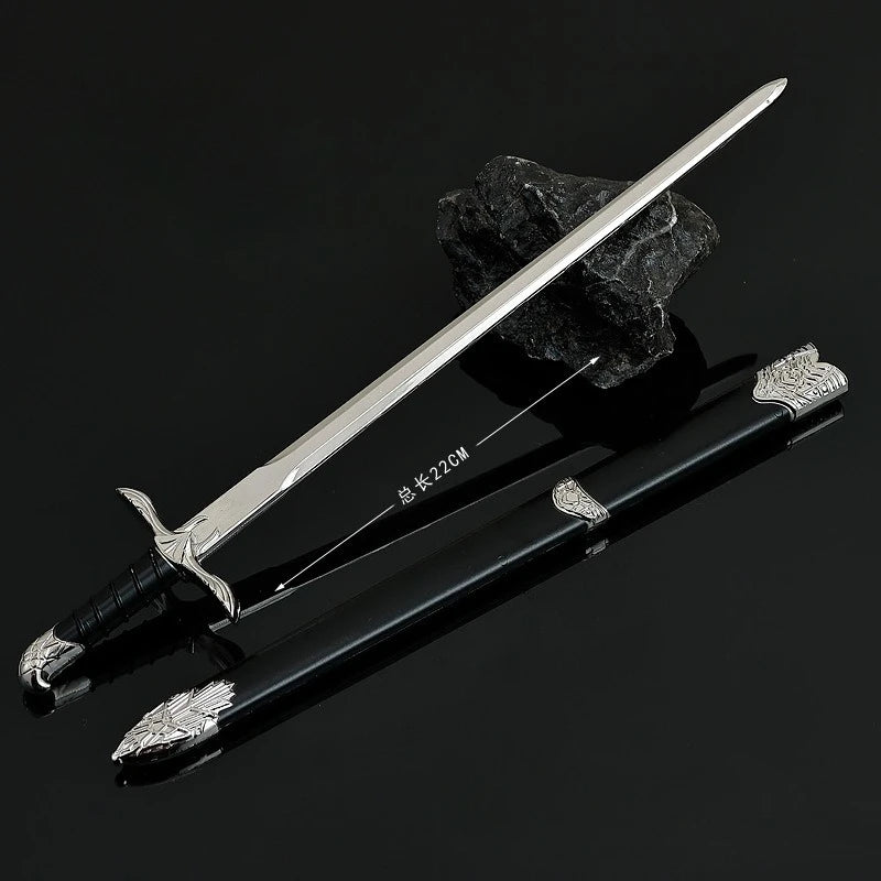 22cm Sword of Altair Game Peripheral Metal Craftsmanship Model with Sword Sheath Desktop Decorate Ornaments Birthday Gifts Toys