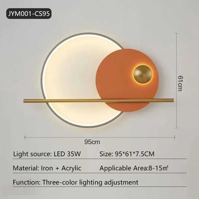 Modern bedroom bedside wall lamp living room sofa TV background wall decorative lamp Scandinavian light luxury designer mural li