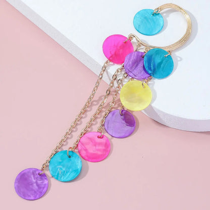 1 Piece of Bohemian High-quality Multicolored round Shell Pendant Earrings Earrings Earrings Lady Fashion Earrings Earrings