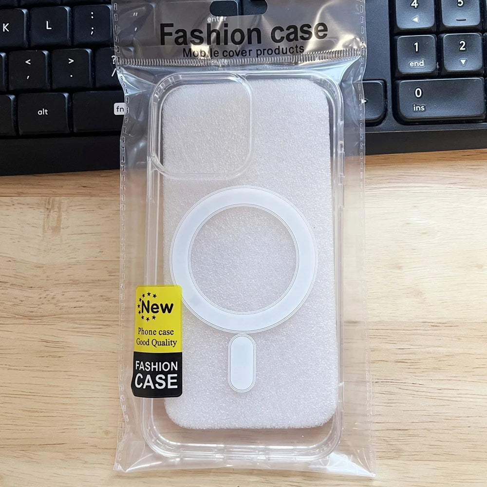 Magnetic Hard Phone Case For Diy XR turned to 15Pro Transparent Cover for XR Changed to 14pro 13Pro Protect Cases