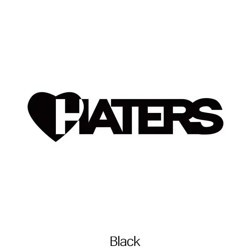 “HATERS" Stickers，cool and fashion stickers for Cars, Trucks, Walls, Laptops, Windows, Motorcycles, Bumpers Or Crafts