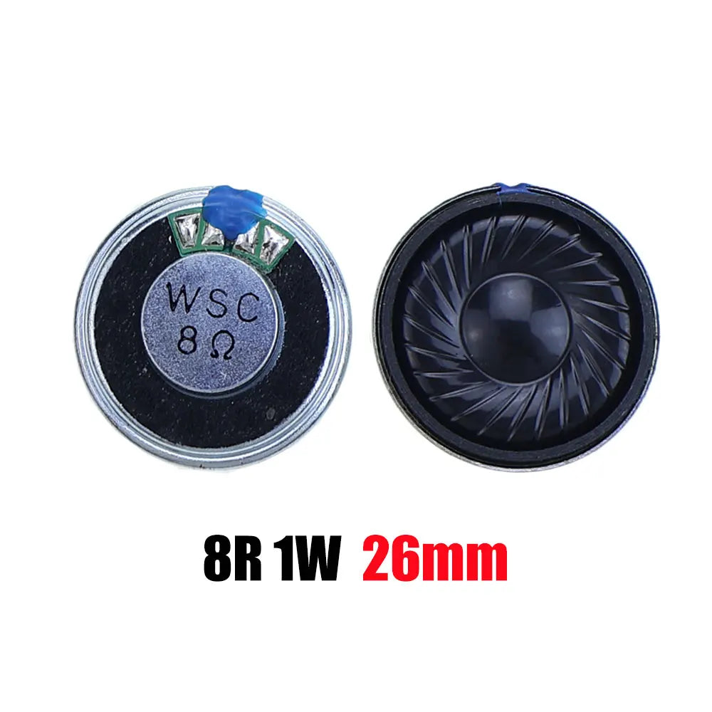 2PCS 8R 32R 0.5W 1W 2W Mini Speaker 8 Ohm 32 Ohm Loud Speaker Diameter 20mm 23mm 26mm 28mm 30mm 32mm 36mm 40mm 45mm Loudspeaker