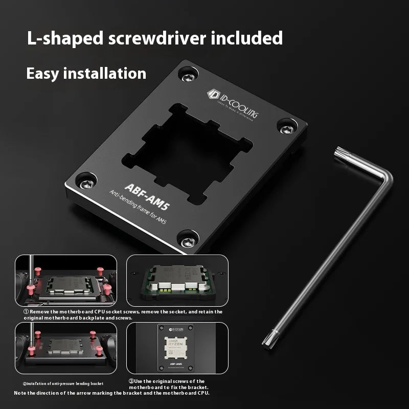 ID-COOLING ABF-AM5 For AMD AM5 CPU Pressure Resistant Secure Frame Cover Plate,Processor Bending Protector Tools