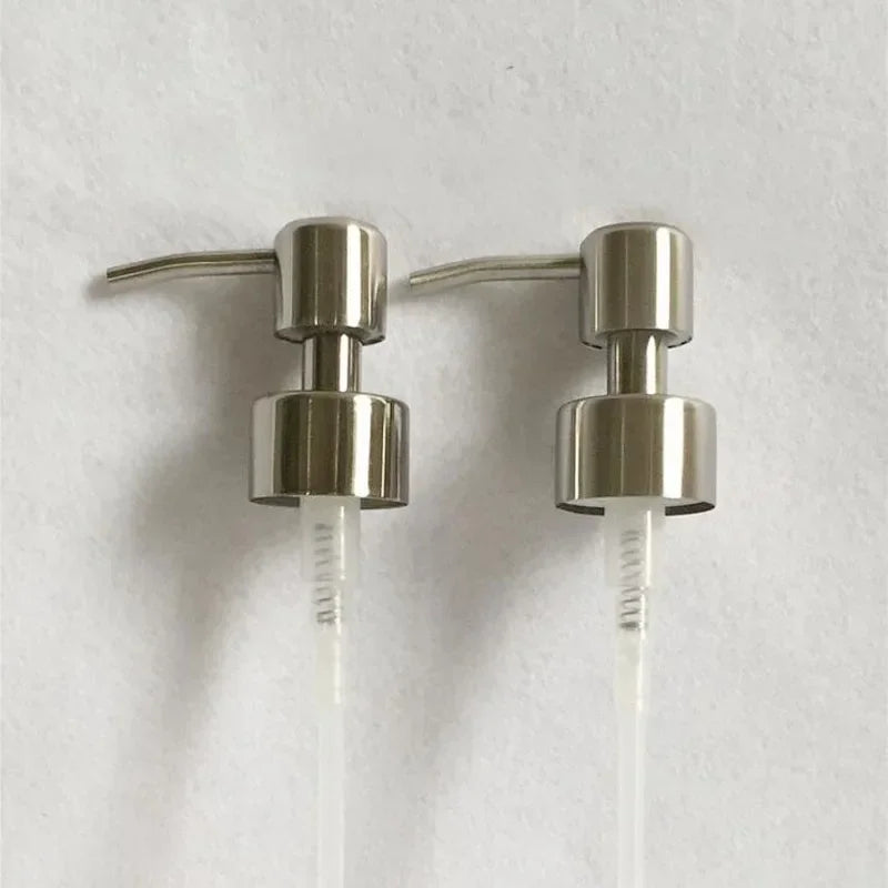 Hand Liquid Soap Pump Dispenser Nozzle for Bathroom Kitchen Stainless Steel Foam Sink Liquid Soap Nozzle Bathroom Accessories