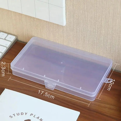 Transparent Plastic Storage Box Organizer Stickers Box Desktop Container Washi Tape Stickers Box Art Tool Case Stationery