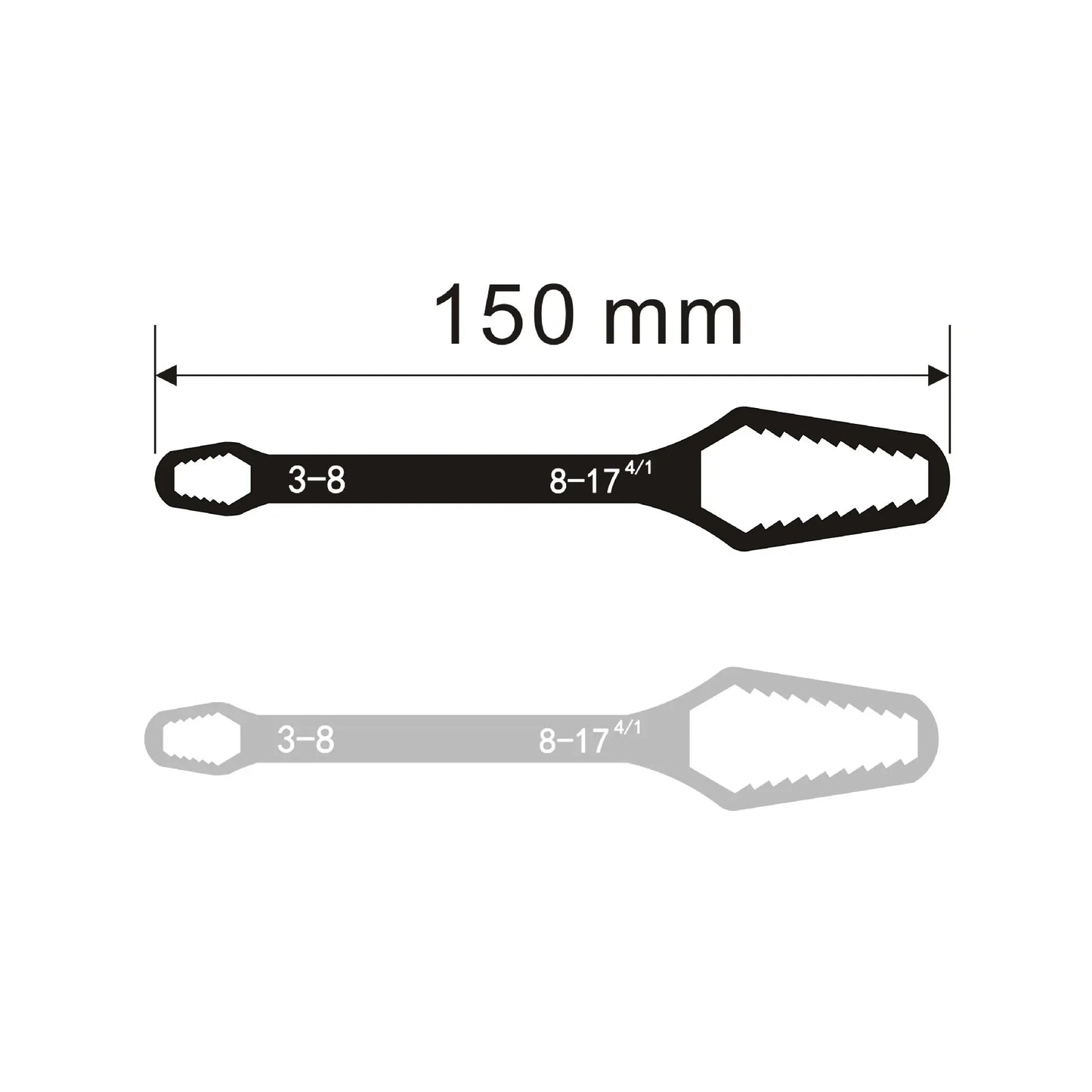 Universal Torque Wrench, Self-Locking Adjustable Eyeglass Wrench, Flat Wrench, Double-Ended Wrench, Factory Tools