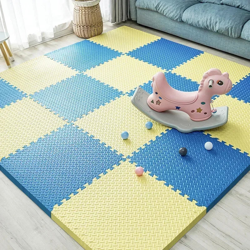 New 30*30cm Thicken Sports Gym Mat Protection EVA Leaf Grain Floor Mats Yoga Fitness Non-Slip Splicing Rugs Shock Room Play Mats