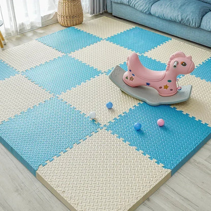 New 30*30cm Thicken Sports Gym Mat Protection EVA Leaf Grain Floor Mats Yoga Fitness Non-Slip Splicing Rugs Shock Room Play Mats