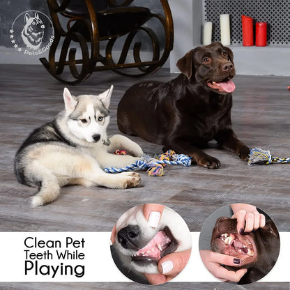 Pet Dog Chew Toys for Large Small Dogs Toy Interactive Cotton Rope Puppy Teething Toys Ball for Dogs Toothbrush Chew Toy Set