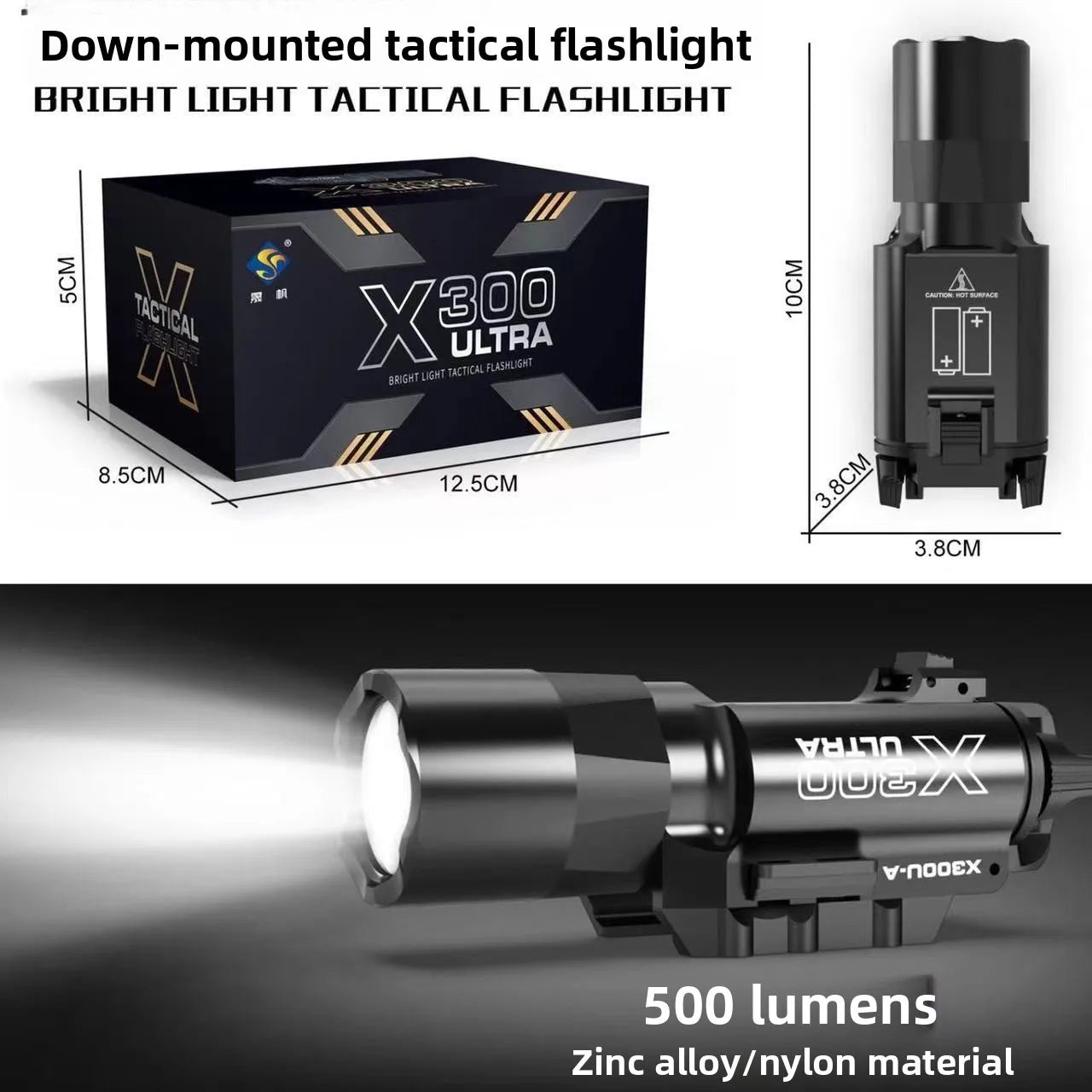 Surefir X300U Scout Light Gun Light Lanterna Rifle Strobe Flashlight Fit 20mm Rail Airsoft Hanging FlashlightHunting