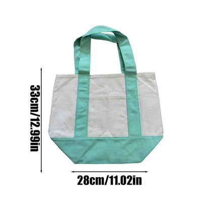 Large Canvas Tote Bag Minimalist Commuter Shoulder Bag Reusable Shopping Tote Fashionable Laptop Sleeve for Women Men Students