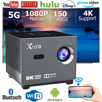 Portable Projector Wifi Bluetooth Led Smart Voice Remote Control Digital Projector Full HD 1080P Projector 4k Game Projectors