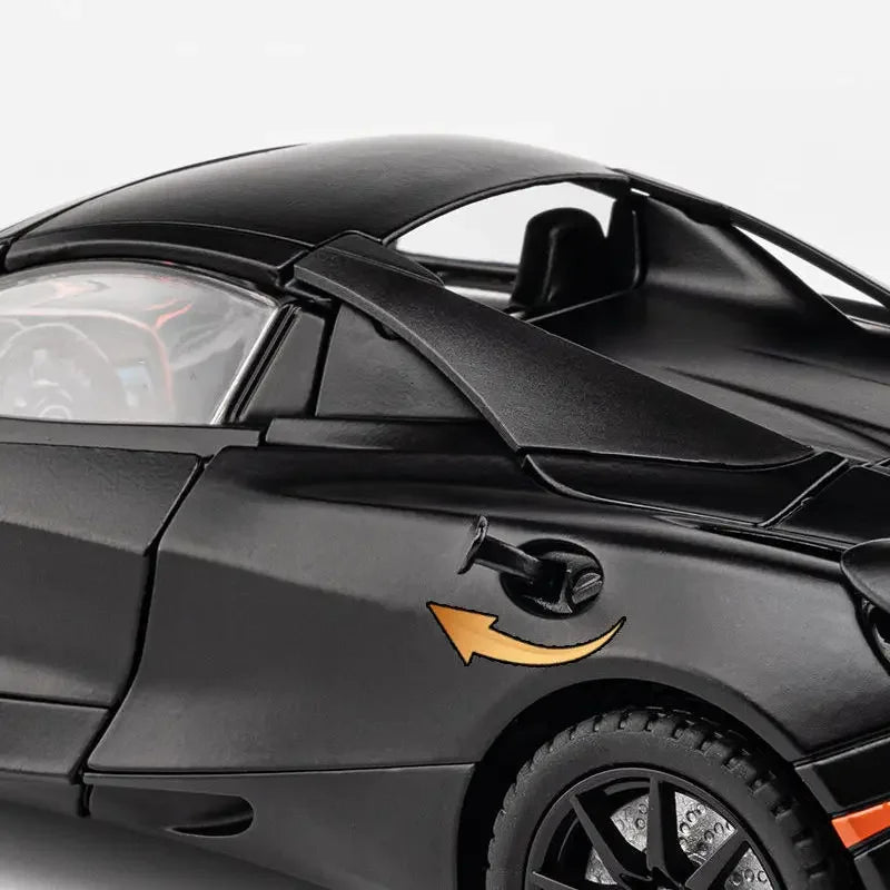 1:24 720S Alloy Racing Car Model Diecast Metal Sports Car Model Simulation Sound and Light Collection Childrens Toy Gift