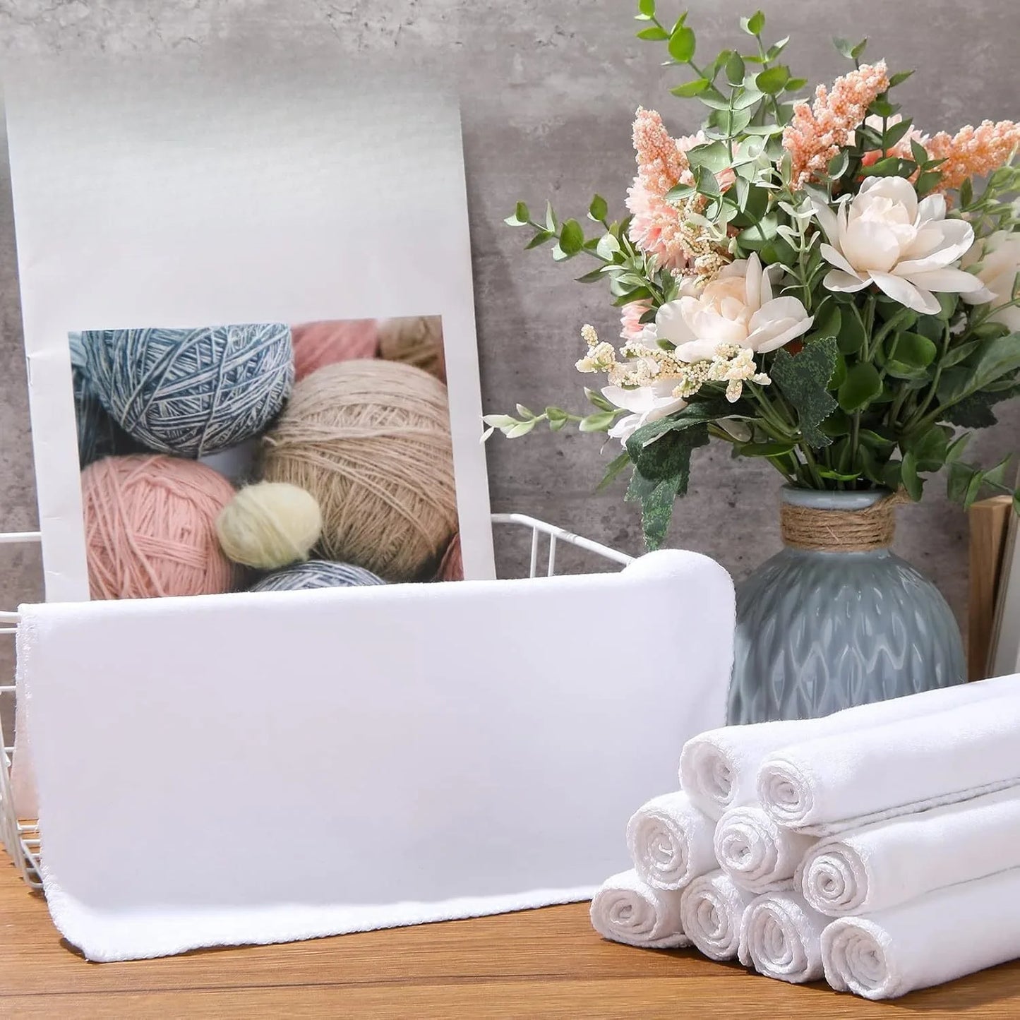 10pcs Sublimation Blank Towels – DIY Hand and Dish Towels for Kitchen, Bathroom, and Home Use