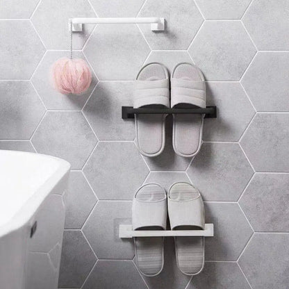 Kitchen Bathroom Wall Bath Towel Holder Rail Rack Self Adhesive Towel Rod Bar Portable Useful Household Gadget