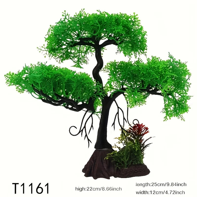 Aquarium Simulation Plants Fish Tank Landscaping Decorations Plastic Water Plants Flowers Trees Rocks Ornaments Accessories