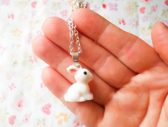 Cute and Kawaii Bunny Rabbit Necklace, Bunny, Rabbit, Easter Necklace, Kawaii Necklace, Cute Necklace, Easter, Sweet Lolita