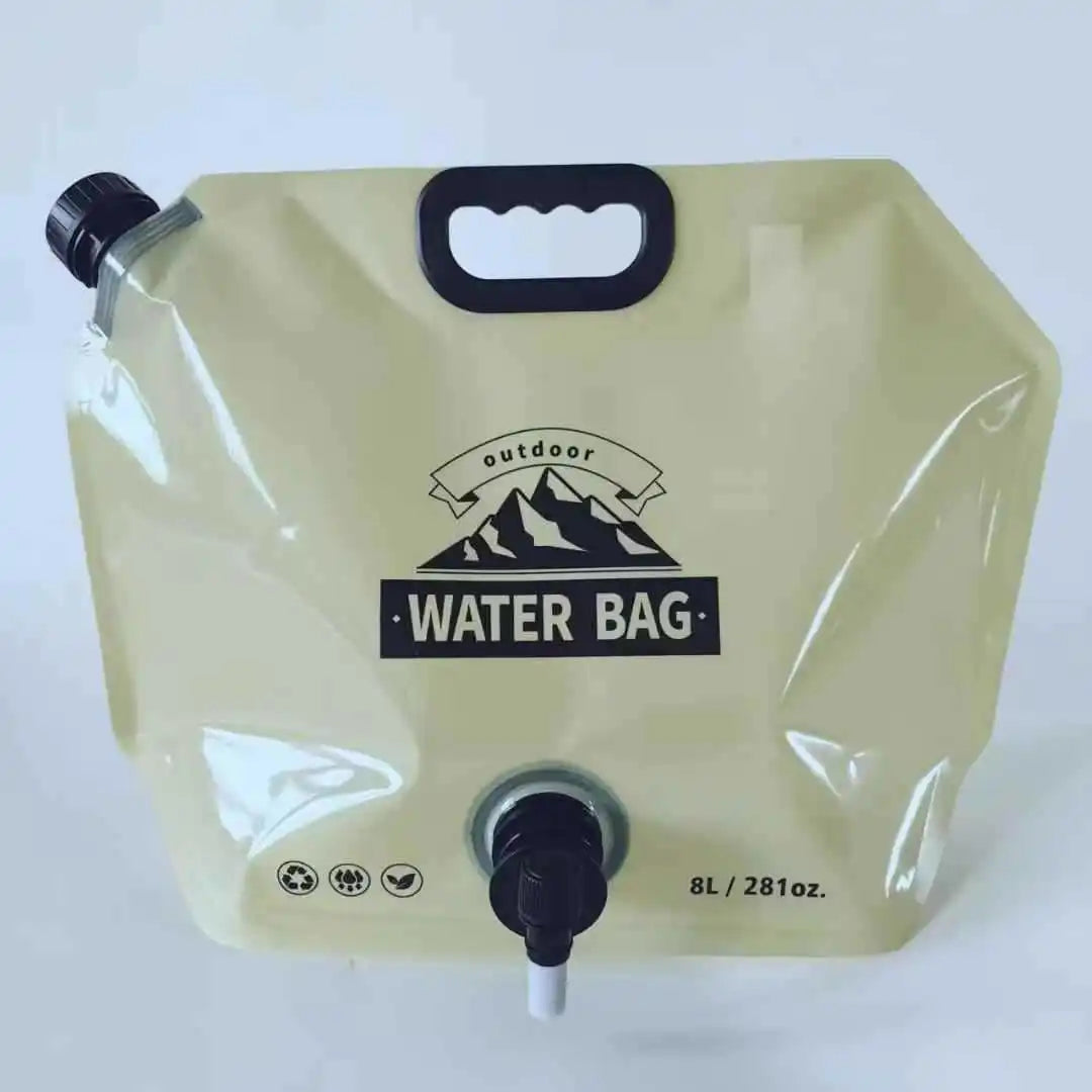 Camping Water Bag Outdoor Hiking Folding Water Bucket Bag with Faucet 8L Large Capacity Water Container Camping Supplies кемпинг