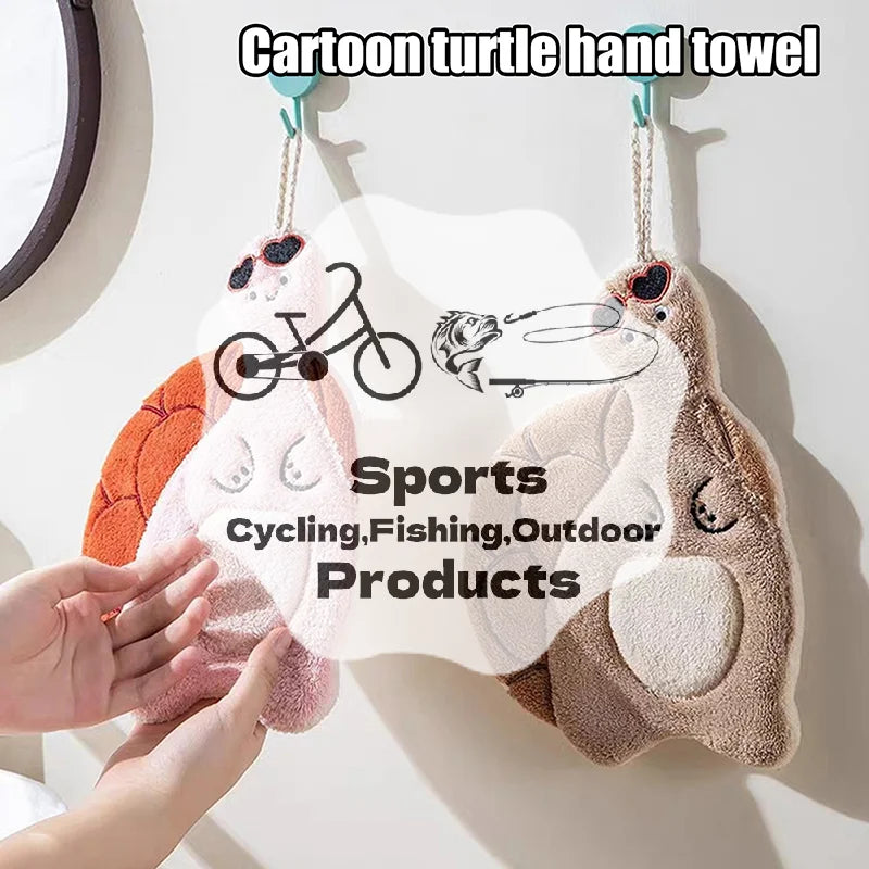 1 Pack Of Cute Turtle-shaped Hand Towels, Microfiber Fingertip Towels, Super Absorbent Towels, Suitable For Daily Household Use