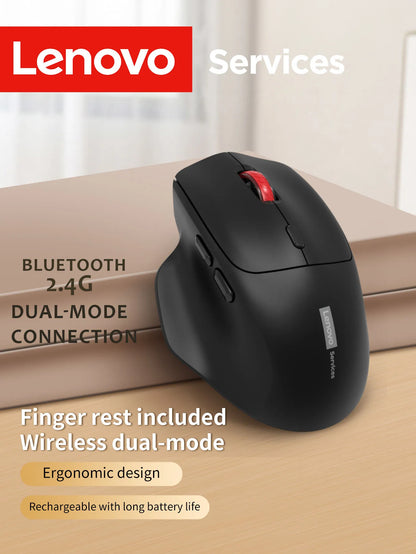 Lenovo Office Business N230 Wireless Mouse Dual Mode Bluetooth 2.4G Silent Ergonomic Rechargeable Office Laptop Computer Mouse