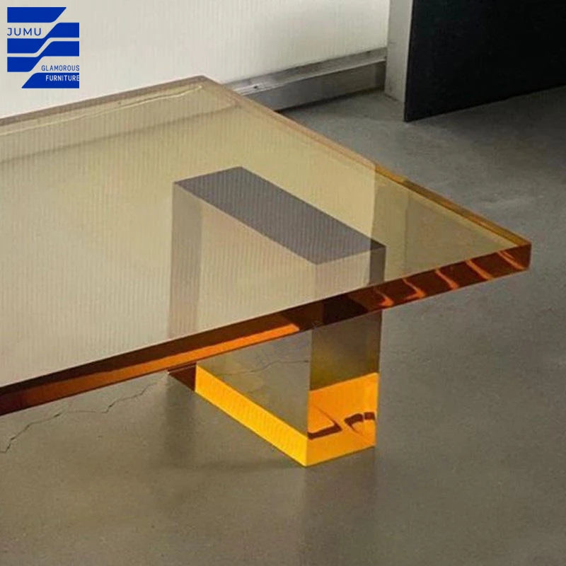 Glamourous Furniture Modern Minimalist Designer Acrylic Gradient Coffee Tables for Home or Dining Side Sofa Table