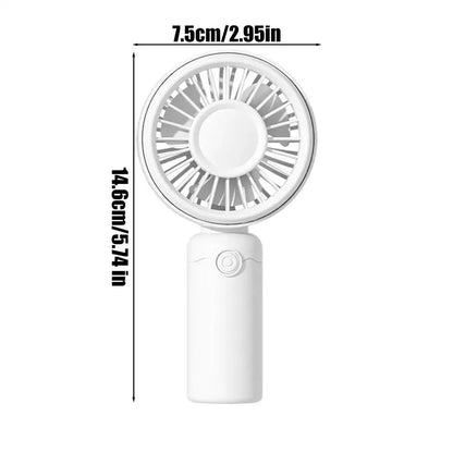 Portable Fan 3 Speed Adjustable Quiet USB Rechargeable Personal Hand Held Fan for Indoor Outdoor Home Office School Travel