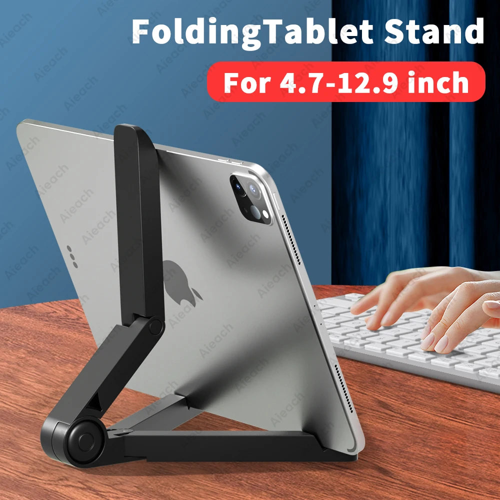 Portable Monitor Stand & Tablet Stand Holder Adjustable, Foldable, For 7 to 12 Inches Most Tablets, Kindle Fire and Smart Phones