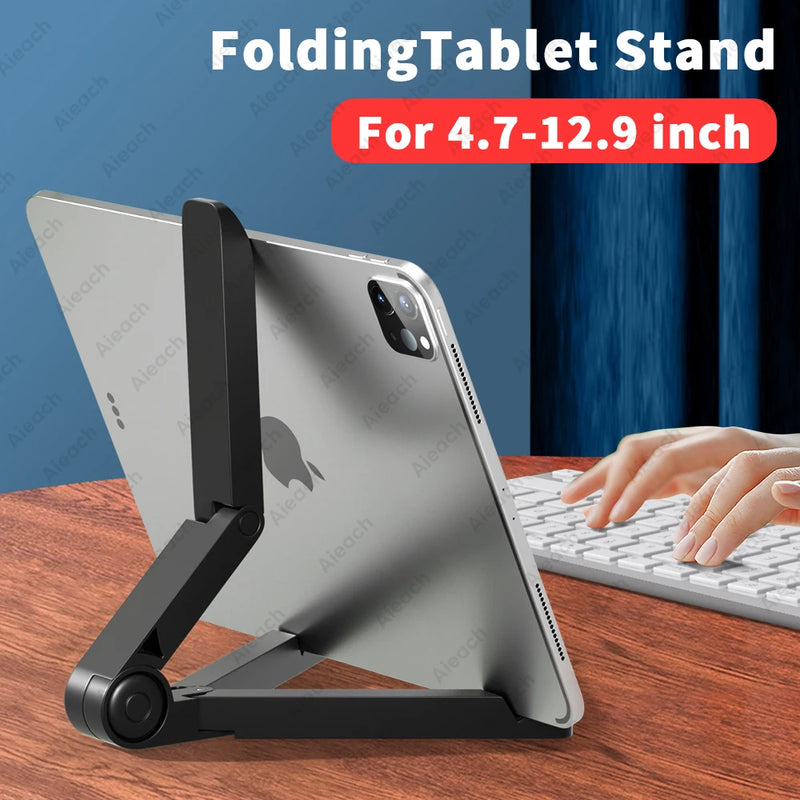 Portable Monitor Stand & Tablet Stand Holder Adjustable, Foldable, For 7 to 12 Inches Most Tablets, Kindle Fire and Smart Phones