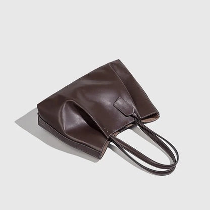 Fashion Ruched Women Big Handbags Designer PU Leather Shoulder Bag High Quality Crossbody Bags Women Bucket Bag Female Clutch