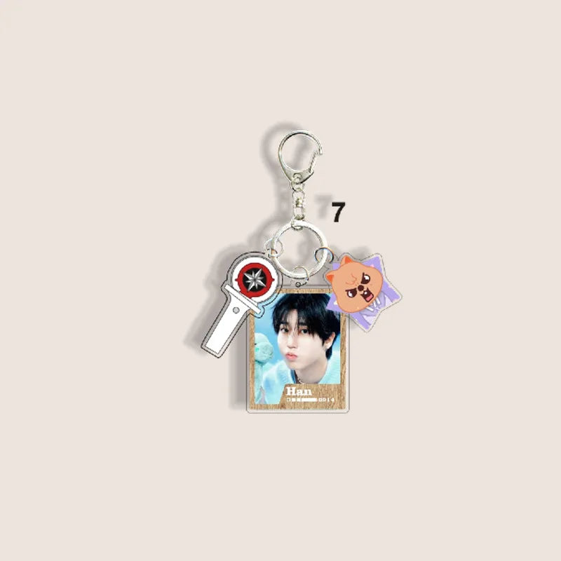 SKZOO New 6cm Acrylic Keychain Stray Kids New Album Li Longfu Keychain Pendant Bag Supporting Peripheral Gifts