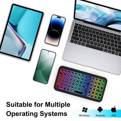 Bluetooth 5.2 Keyboard Ultra-thin Keyboard Wireless Keyboard Silicone Mute Keyboard Mini Keyboard For Windows Android IOS
