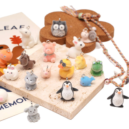 1Pcs 3D Flocking Resin Charms Cartoon Animal Pendant for Necklace Earrings Keychain Making DIY Jewelry Accessories Wholesale