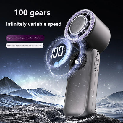 Portable Foldable Handheld Fan – Multi-functional, Multi-speed, Desktop Stand, Rechargeable for Travel/Office