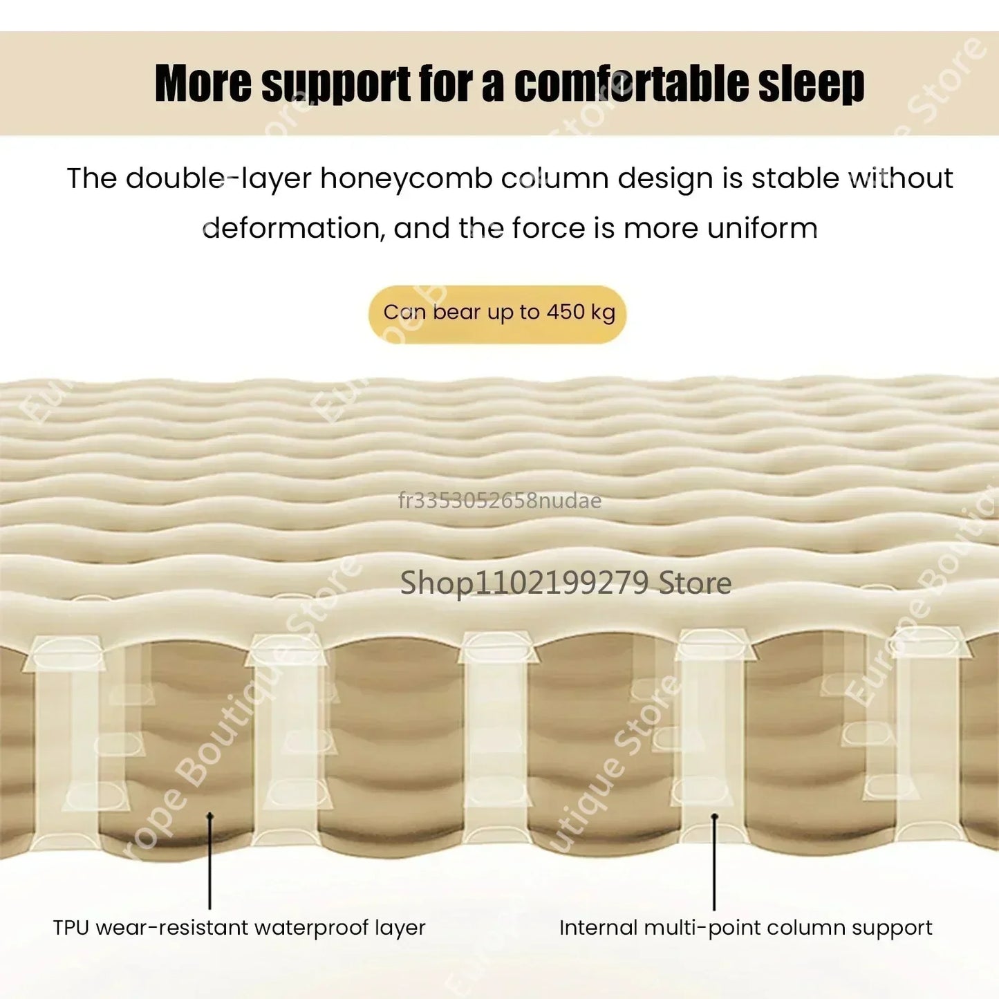 Outdoor Thicken Camping Mattress Ultralight Self-inflating Air Mattress Built-in Inflator Pump For Travel Hiking Fishing