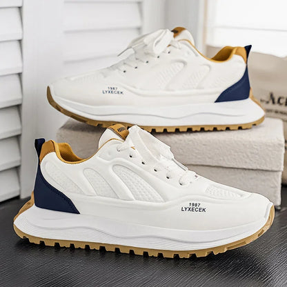 Men Shoes Fashion Male Shoes ﻿ Green Thick Sole Platform Wave Shoes Student Sneakers Increase Height Men Walking Shoes