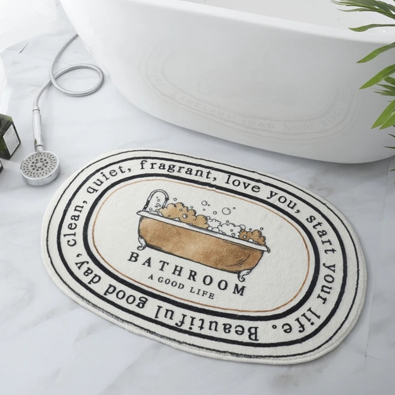 Non-Slip Bath Mat INS Style Doormat Absorbent Carpets Entrance Rug Balcony Floor Mats Living Room Bathroom Area Rugs 발매트