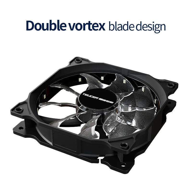 Teucer 120MM PC Case Cooling Fan Desktop Chassis Power 12V Big 4Pin Led 12CM Hydraulic Bearing Quiet Link Ventilador Radiator