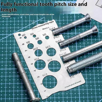 NEW Screw Thread Pitch Gauge Ruler Measuring Tool Bolt Nut Metric Machining Threads Screw Cutting Gauge Angle Model Measuring