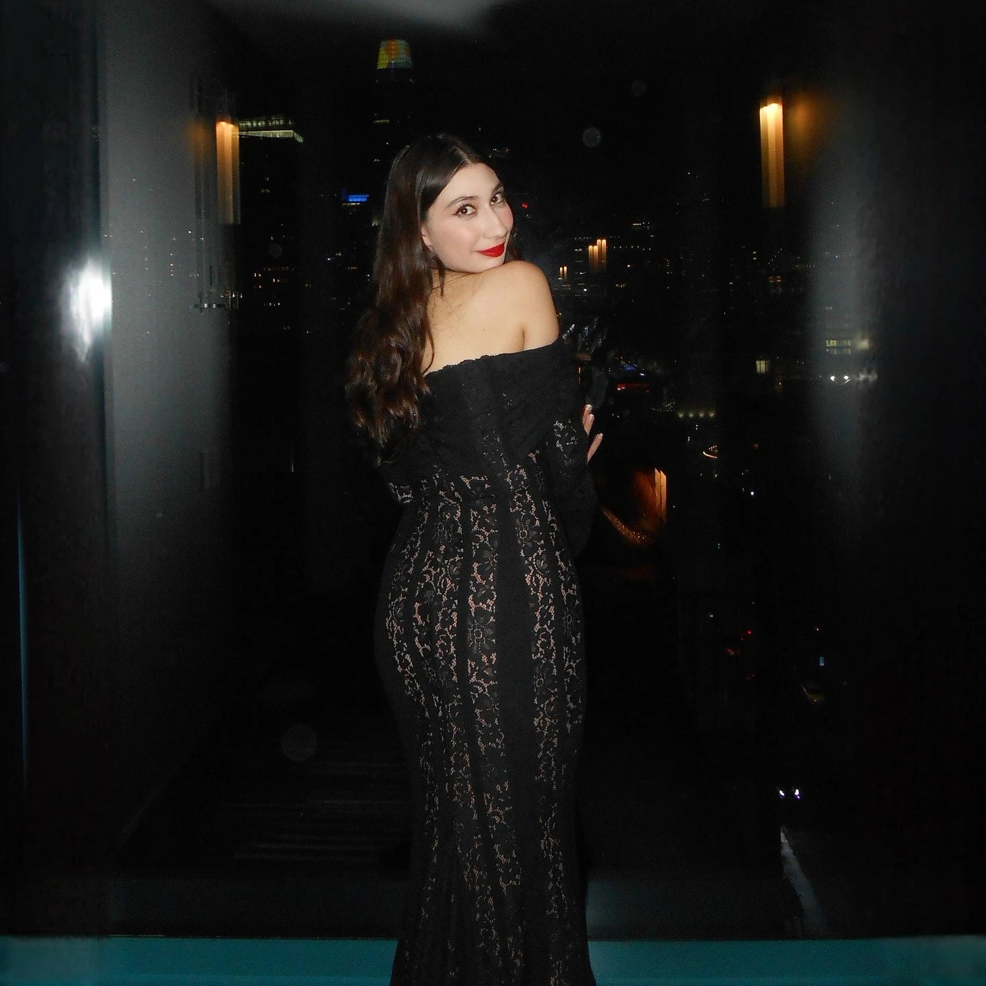 Suninheart Lace Off-shoulder Sexy Maxi Dress Women Strapless Backless Long Sleeve Bodycon Evening Club Party Long Dress Elegant