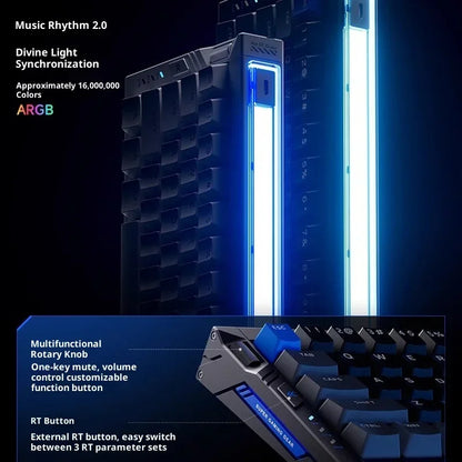 MCHOSE Ace68 Turbo Magnetic Switch Keyboard 16k Aluminium Alloy 0.001mm E-Sports Keyboard Ergonomics Low Delay Gamer Keyboards