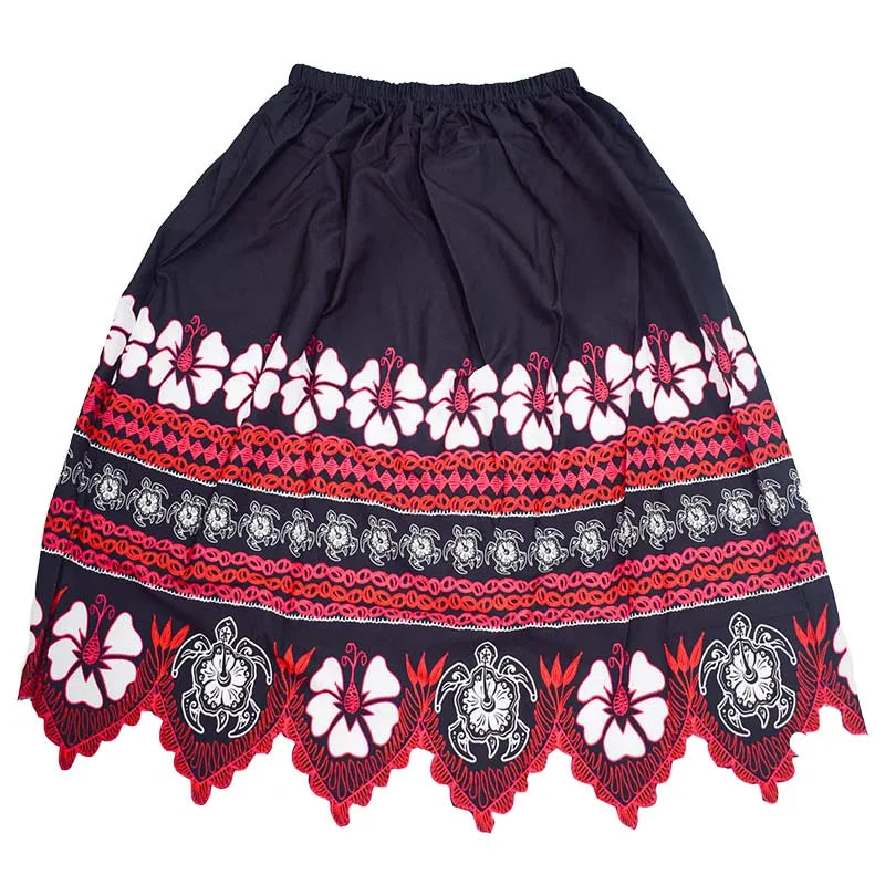 New Tropical Hawaiian Island Flower Pattern Skirt High Waist Printed Skirts Women's Clothing