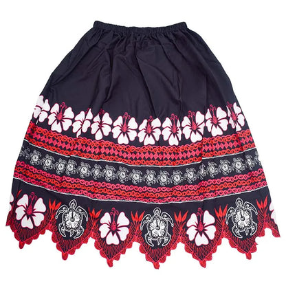 New Tropical Hawaiian Island Flower Pattern Skirt High Waist Printed Skirts Women's Clothing