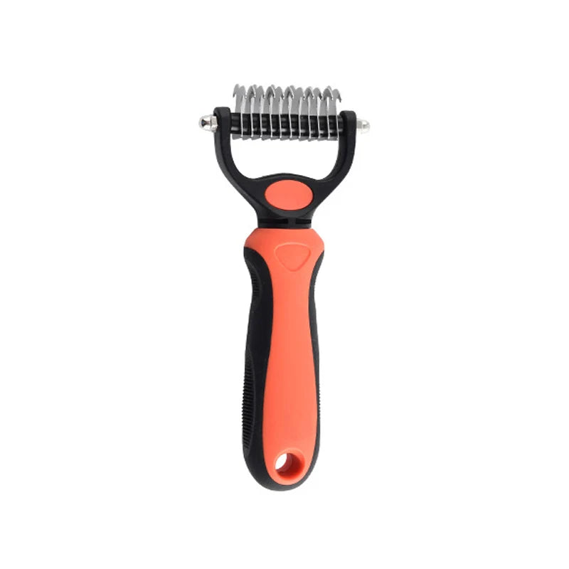 Dog Cat Grooming Brush Deshedding Tool Double-sided Deshedding Comb Gentle Pet Grooming Tool Pet Supplies