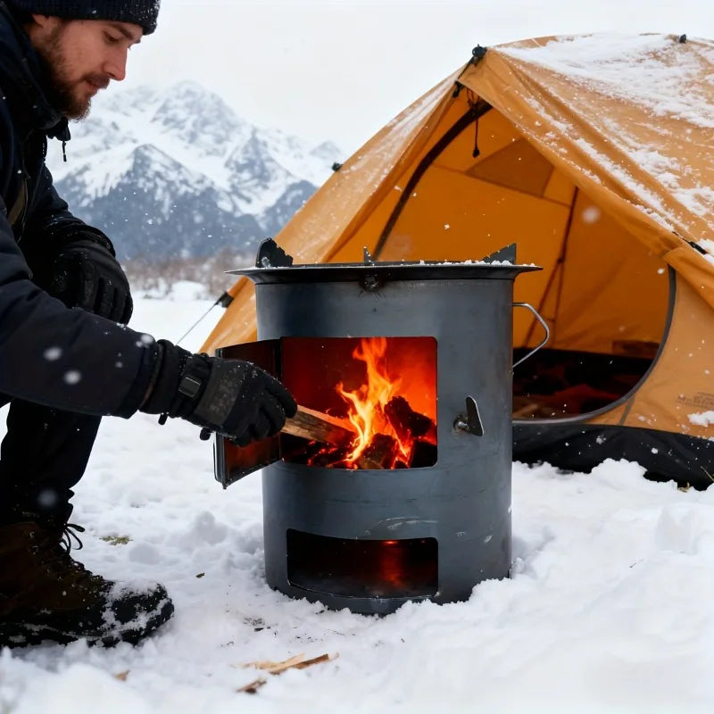 Portable Outdoor Fire Pit Stove, Kitchen Tools, Kitchen Items & Accessories, for Heating, BBQ, Picnic, Camping, Non-food Contact
