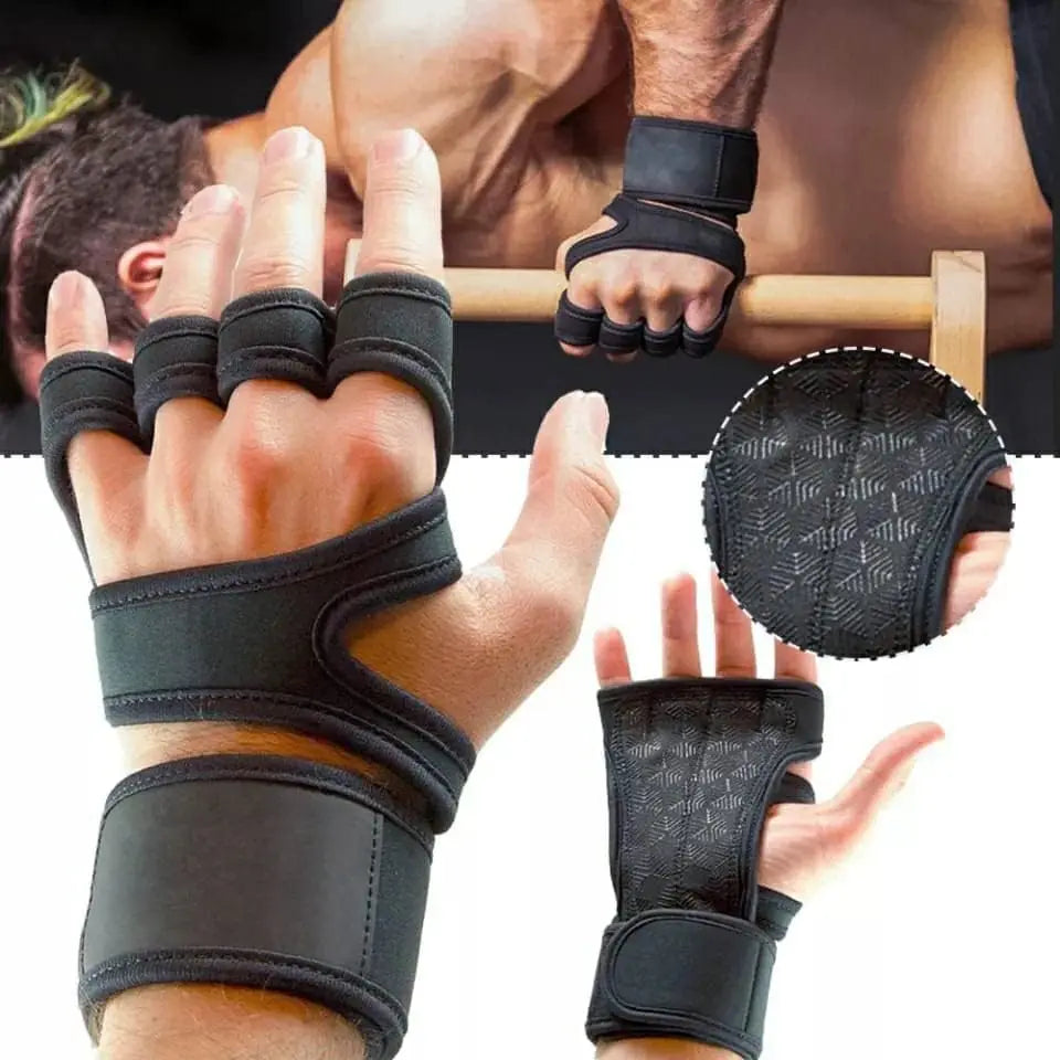 Gym Gloves with Wrist Wrap, Full Protection, Super Breathable Weight Lifting Workout Gloves Exercise Cross Training Cycling