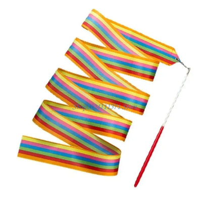 P9FC Rhythmic Gymnastics Ribbons Artistic Dancing Ribbon Dance Ribbon Twirling Batons